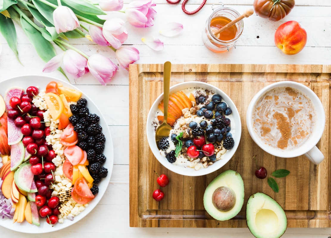 Fresh smoothie bowl with berries and granola